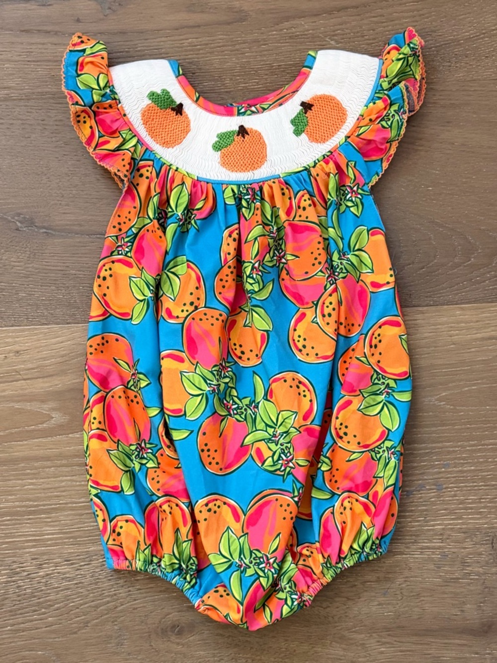 Poppy Kids Co Cutie/Orange Smocked Bubble